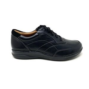Clarks Appley Tie Black Leather Women’s Oxford Comfort Shoes